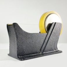 画像1: 1940-50's ★STREAMLINE★ Iron Tape Dispenser 【Black】 (1)