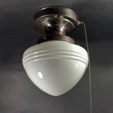 画像1:  1930's Milk Glass "MINI" Ceiling Light  (1)