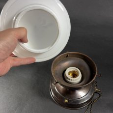 画像7:  1930's Milk Glass "MINI" Ceiling Light  (7)