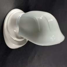 画像7: 1920-30's Art Deco Bathroom Lamp  ★Porcelain ＆ Milk Glass★ (7)