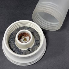 画像4: -＊Dead-Stock＊-  1930's Art Deco Porcelain "Frosted Glass" Bathroom Lamp (4)