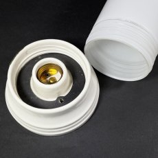 画像5: -＊Dead-Stock＊-  1930's Art Deco Porcelain "2-tone Glass" Bathroom Lamp (5)