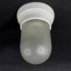 画像5: -＊Dead-Stock＊-  1930's Art Deco Porcelain "Frosted Glass" Bathroom Lamp (5)