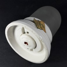 画像4: -＊Dead-Stock＊-  1930's Art Deco Porcelain "2-tone Glass" Bathroom Lamp (4)