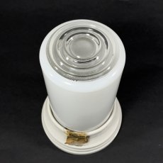 画像3: -＊Dead-Stock＊-  1930's Art Deco Porcelain "2-tone Glass" Bathroom Lamp (3)