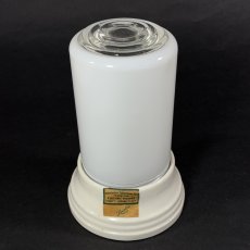 画像2: -＊Dead-Stock＊-  1930's Art Deco Porcelain "2-tone Glass" Bathroom Lamp (2)