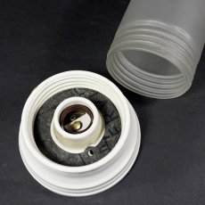 画像5: -＊Dead-Stock＊-  1930's Art Deco Porcelain "2-tone Glass" Bathroom Lamp (5)