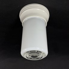 画像1: -＊Dead-Stock＊-  1930's Art Deco Porcelain "2-tone Glass" Bathroom Lamp (1)