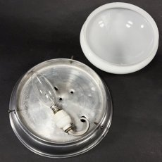 画像6: 1940-50's “Art Deco” Aluminum & Glass Light  ★Made in ITALY★ (6)