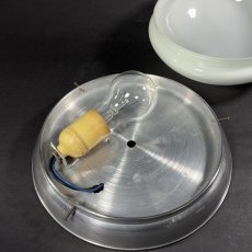 画像7: 1940-50's “Art Deco” Aluminum & Glass Light  ★Made in ITALY★ (7)