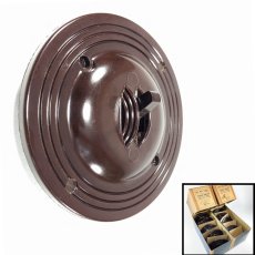 画像1: -＊9個セット＊-   1920-30's   ★ Art Deco ★  “ROUND” Bakelite Switch  【Dead-Stock】 (1)