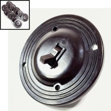 画像1: -＊10個バラ売り＊-   ★ Art Deco ★   1930's“ROUND” Bakelite Switch  【Dead-Stock】 (1)