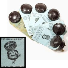 画像1: -＊7個バラ売り＊- 　 ★THE HANDY PLUG★　 Early-1930's Brown Bakelite Electric Plug　 【DEAD-STOCK】 (1)