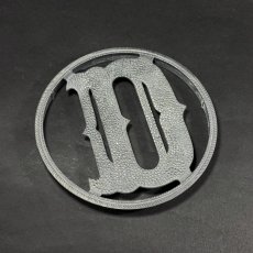 画像1: 1950's "D" Aluminum Screen Door Center Medallion (1)