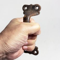 画像4: 1900-1920's "BIG" Pair Iron Handles (4)