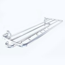 画像2: 1930's German “Art Deco” Aluminum Shelf + Hanger Rack (2)