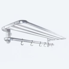 画像3: 1930's German “Art Deco” Aluminum Shelf + Hanger Rack (3)