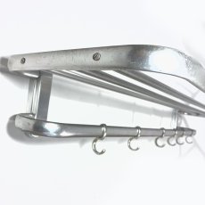 画像4: 1930's German “Art Deco” Aluminum Shelf + Hanger Rack (4)