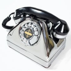 画像3: - 実働品 - （ひかり電話可） Early 1950's U.S.ARMY Chromed Telephone  ★BLACK × SILVER★ (3)