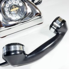 画像12: - 実働品 - （ひかり電話可） Early 1950's U.S.ARMY Chromed Telephone  ★BLACK × SILVER★ (12)