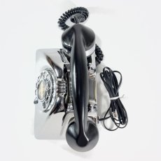 画像8: - 実働品 - （ひかり電話可） Early 1950's U.S.ARMY Chromed Telephone  ★BLACK × SILVER★ (8)