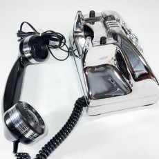画像11: - 実働品 - （ひかり電話可） Early 1950's U.S.ARMY Chromed Telephone  ★BLACK × SILVER★ (11)