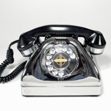 画像2: - 実働品 - （ひかり電話可） Early 1950's U.S.ARMY Chromed Telephone  ★BLACK × SILVER★ (2)