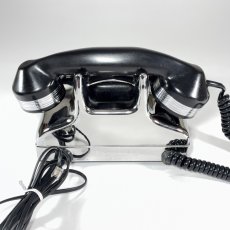 画像9: - 実働品 - （ひかり電話可） Early 1950's U.S.ARMY Chromed Telephone  ★BLACK × SILVER★ (9)