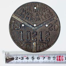 画像5: ⚡️1926 CHICAGO⚡️  Automotive Vehicle Tax License Plate Medallion Tag (5)