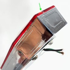 画像7: ⚡️D.S.C.⚡️  1970's “Coffin” Tail Light  w/ Original Backing Plate (7)