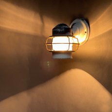 画像2: 1940's "Shabby" Caged Porch Lamp (2)