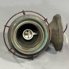 画像7: 1930-40's "Shabby" Caged Porch Lamp (7)