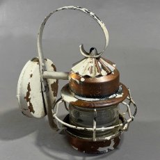 画像3: 1930's "Shabby" Caged Porch Lamp  (3)