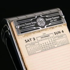画像1: ★PRIVATE COLLECTION★　  -＊U.S.Steel＊-　 1930-40's Art-Deco "STREAMLINE" Chromed Steel Memo-pad (1)