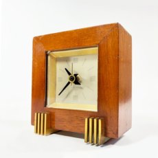 画像1: 1930's ★Art-Deco★ Wood Desk Clock (1)