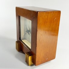 画像8: 1930's ★Art-Deco★ Wood Desk Clock (8)