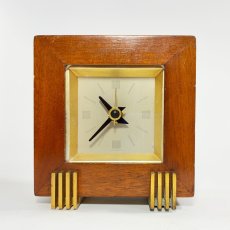 画像2: 1930's ★Art-Deco★ Wood Desk Clock (2)