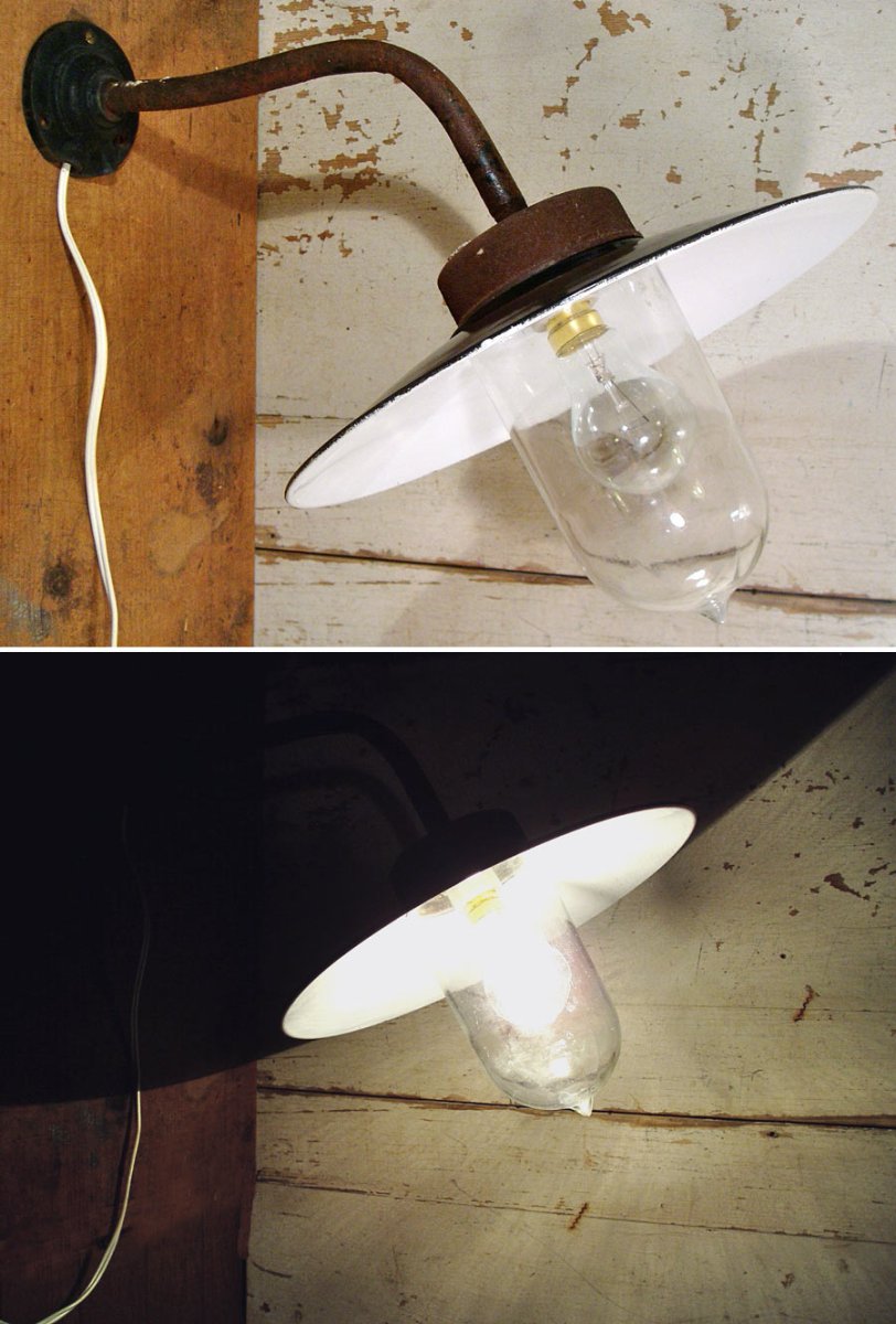 画像1: 1920-30's French Country "Swan Neck" Outside Light (1)
