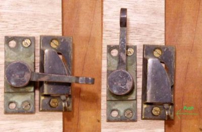 画像2: Antique Window Slide Lock