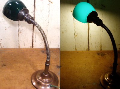 画像1: 1930's "Flexible" Brass Desk Lamp