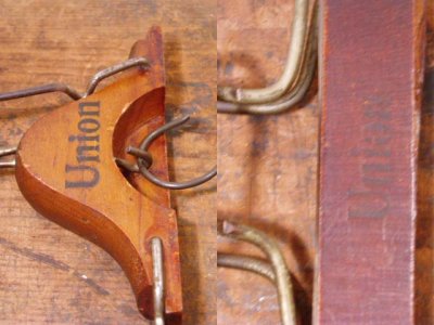 画像1:  Antique "UNION"Folding Jacket Hanger＆Trousers Hanger