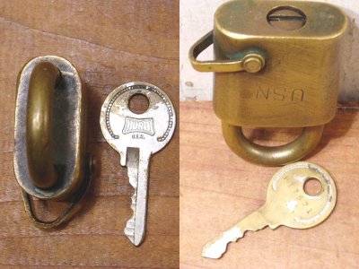 画像2: "U.S.N" Brass Padlock