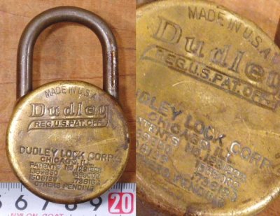 画像1: 1920-30's "COMBINATION"  Brass Padlock