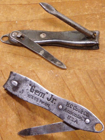 画像1: 1920〜30's Steel Nail Clipper [Key Holder] 