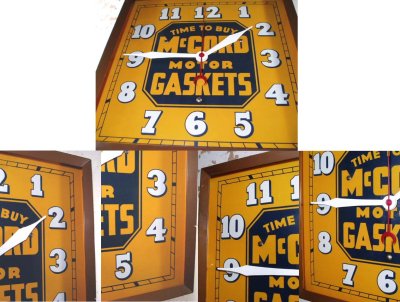 画像1: 1940's "Metal Case" Advertising Wall Clock