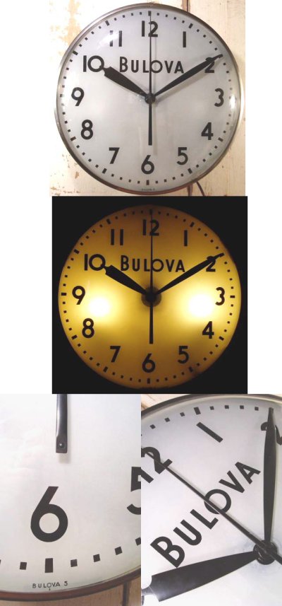 画像1:  50's Vintage BLOVA "Light clock" White Dial