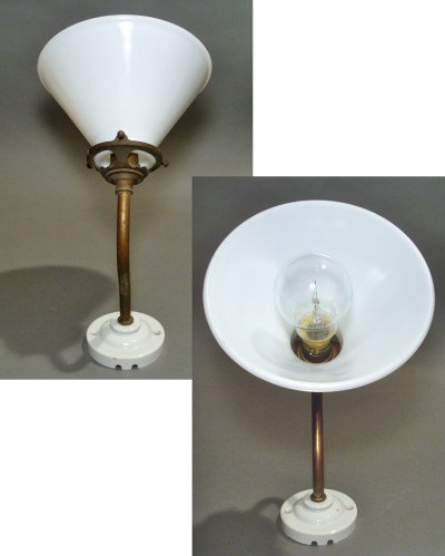 画像1: 1930's French Country Swan Neck Light