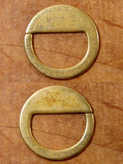 画像1: 【PAT. 1875】N.Y. Brass Advertising Key Ring