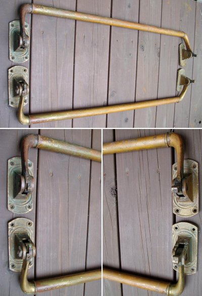 画像3: 2-sets Early 1900's Cast Brass "Door Handles"