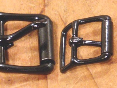 画像3: 1940's "Black Enameled Steel" Adjustment buckle